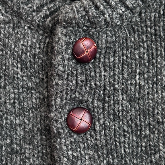 LL Bean Mens 100% Lamb's Wool Knit Henley Pullover Sweater Size Lg 285174 - Picture 7 of 8